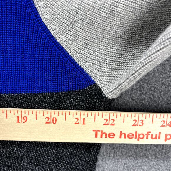 Peter‎ Millar Sweater Mens Medium Gray Blue Crown Crewneck Merino Wool Knit - Picture 11 of 16